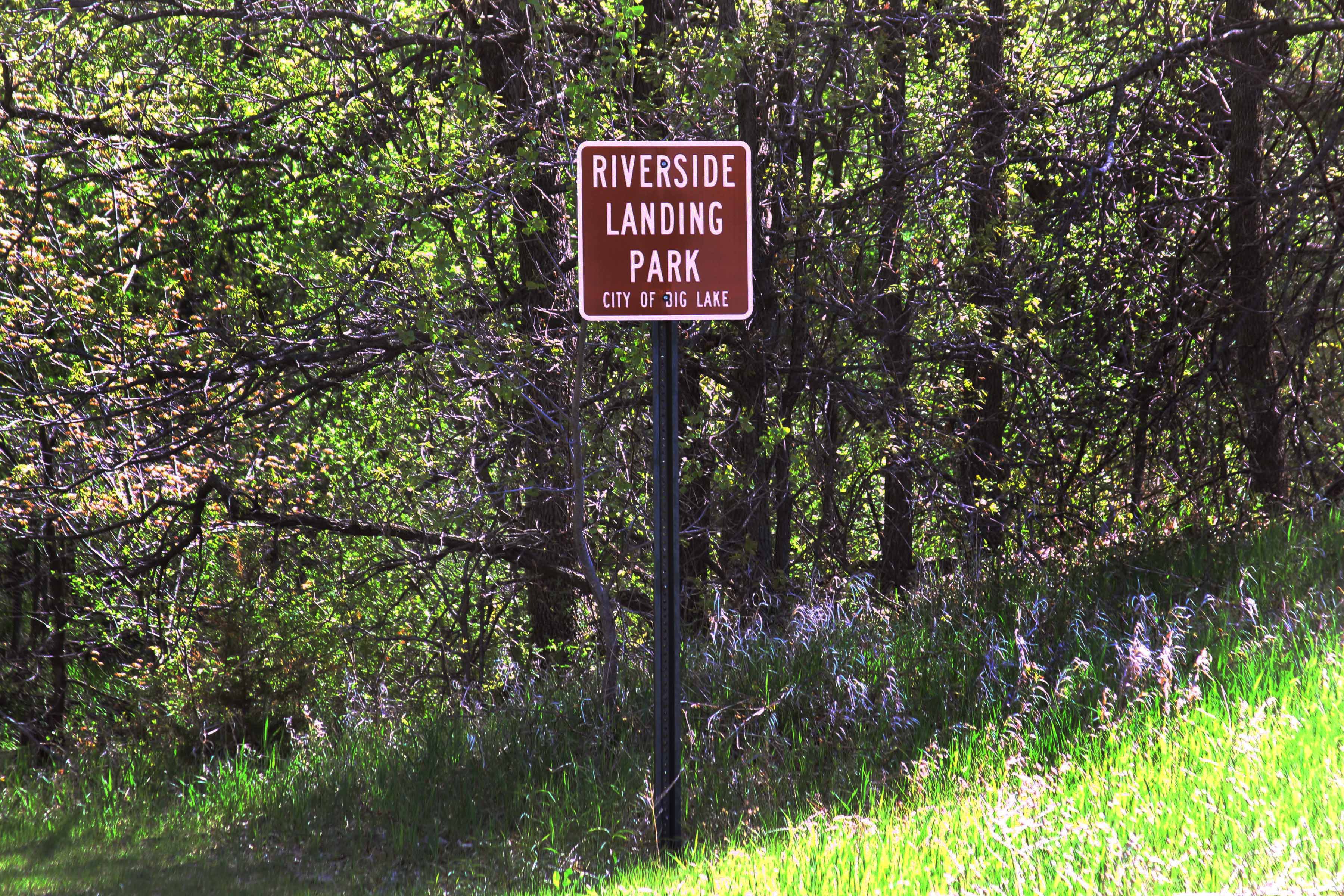 Riverside Landing Park Sign